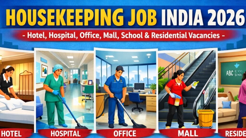 Housekeeping Job India 2026 – Hotel, Hospital, Office, Mall, School & Residential Vacancies Housekeeping Job India 2026