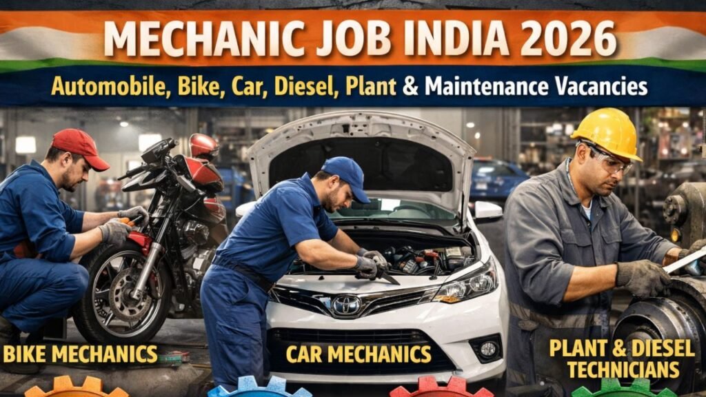 Mechanic Job India 2026 – Automobile, Bike, Car, Diesel, Plant & Maintenance Vacancies (1)